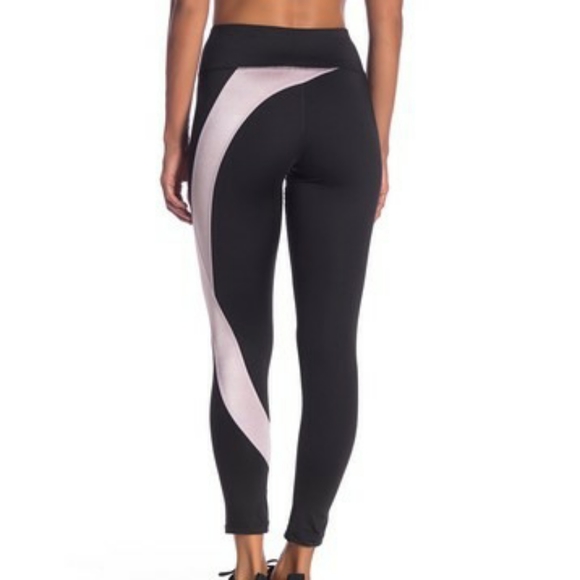 Tahari Sport Black/Rose Leggings - Picture 2 of 4